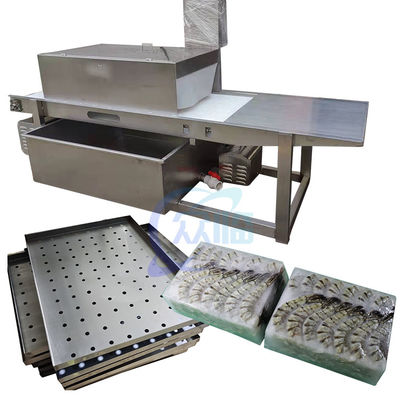Bon prix Équipement de transformation de poissons et crevettes de la mer Machine de pêche rapide de poissons et crevettes Separateur de plateaux de poissons et de crevettes en ligne