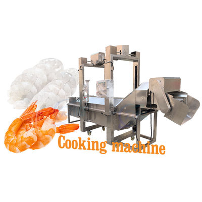 Cuisinière à la crevette 3P, ligne de cuisson à la vapeur pratique.
