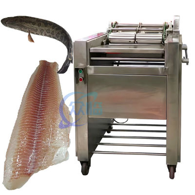 Bon prix 20 à 30 pièces/min Machine à éliminer la peau des poissons, Machine à éplucher le saumon polyvalente en ligne