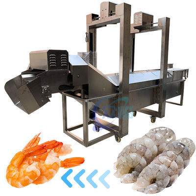 Cuisinière industrielle à crevettes, ligne de cuisson automatique à crevettes SUS304