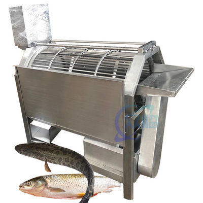 Machine à écailler les poissons à tambour rotatif 2200W 500-600 kg/h Pour les restaurants