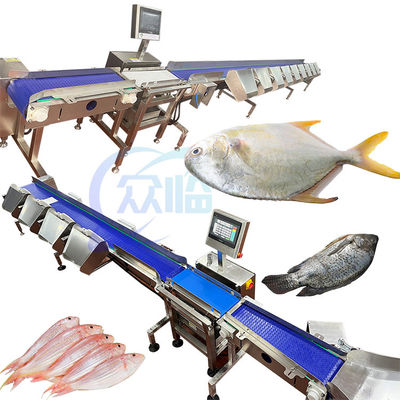 SUS304 Sortieuse de poids de poisson Levier de type 261 pièces/min