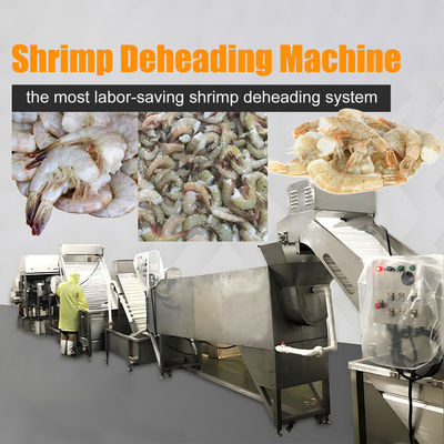 Bon prix Machine intelligente de décapage de crevettes pour usine de transformation de fruits de mer Efficace machine de découpe de crevettes en ligne