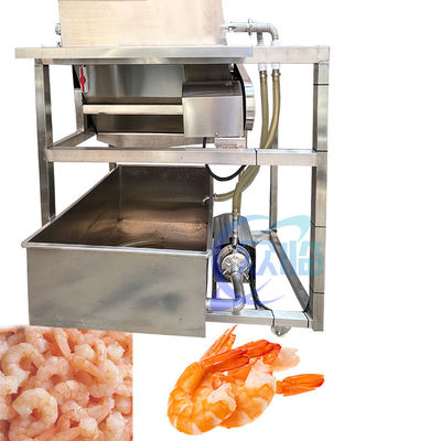 Bon prix Équipement de transformation de crevettes de fruits de mer Machine à laver les cheveux de crevettes Séparateur de déchets de crevettes en ligne