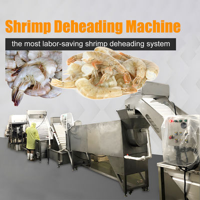 Bon prix Ligne d'assemblage automatique de décapage de crevettes Machine de décapage de crevettes pour usine de transformation de fruits de mer en ligne