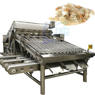 Bon prix Équipement de transformation des fruits de mer Machine de tri des crevettes Taille automatique de la crevette en ligne