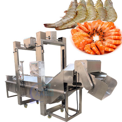 Bon prix Fabrique de transformation des fruits de mer machine à vapeur continue de crevettes à vapeur de poisson en ligne