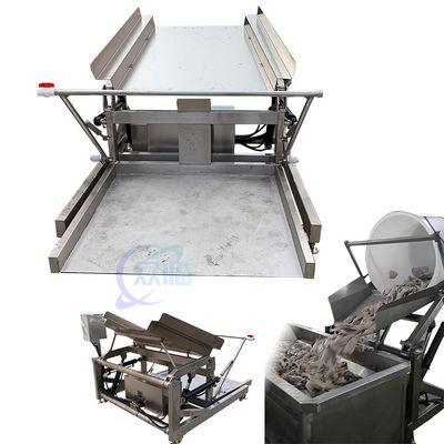 Produit de la ligne d'alimentation de l'usine de transformation des crevettes de poisson Plateforme électrique de versement de matières premières Vente directe d'usine