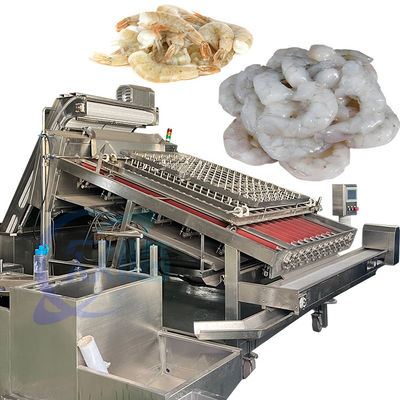 Bon prix Équipement de décapage de crevettes de grande capacité / Décapteur de crevettes / Machine de décapage de crevettes en ligne