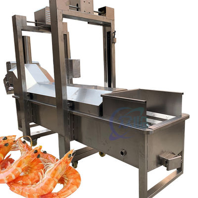 Bon prix Machine de nettoyage en acier inoxydable à base de sushis, machine à bouillir des crevettes sur mesure, machine à blanchir à la vapeur à la ceinture en ligne