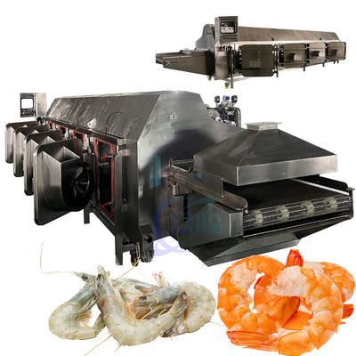 Bon prix Machine à blanchiment à bande de convoyeur pour la transformation des crevettes de fruits de mer en ligne