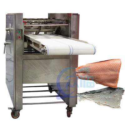 Bon prix 40 à 60 pièces/min Machine à éplucher le saumon à haut rendement 0,75 kW Machine à éplucher le saumon en ligne