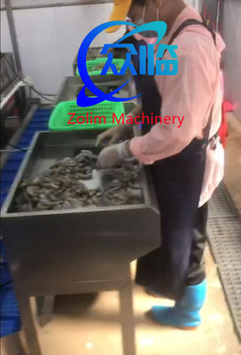 Bon prix 0Coupeuse automatique de crevettes.35KW Multi-fonction Coupeuse de crevettes et élimine les veines en ligne