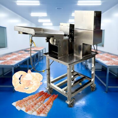 Bon prix Machine de découpe de crevettes intelligente SUS304 Équipement de découpe de crevettes anti-corrosion Certification CE Sushi Coupeuse de crevettes pour fruits de mer en ligne