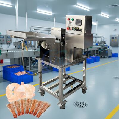 Bon prix Zolim Machine de découpe automatique de crevettes en acier inoxydable 304 coupe-crevettes à Sushi Certification CE Machine de découpe de crevettes à Sushi en ligne