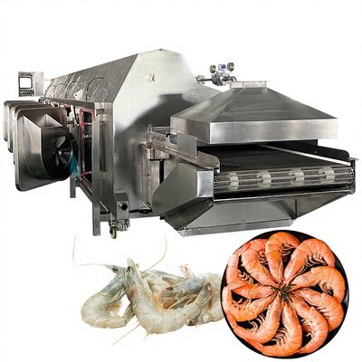 Bon prix Cuiseur automatique de crevettes, Machine de cuisson Stable pour Tunnel de fruits de mer, cuiseur d'eau de crevettes, Machine de blanchiment automatique, 700-1000 KG/H en ligne