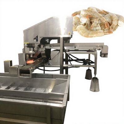 Bon prix Installation de transformation automatique de fruits de mer à 380 V stable Système de ligne polyvalente de décapage de crevettes Décapant de crevettes 1000-1500 kg/h en ligne
