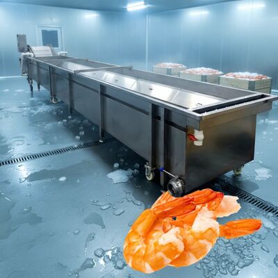 Bon prix Machine automatique de refroidissement de crevettes pour usine de fruits de mer 380V Crevettes machine à eau froide Zolim Crevettes ligne de refroidissement nouvelle crevette refroidisseur en ligne