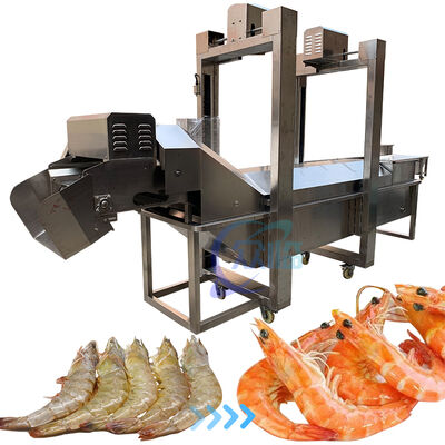 Bon prix Fabrique de transformation des fruits de mer machine à vapeur continue de crevettes à vapeur de poisson en ligne