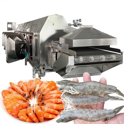 Bon prix Machine à blanchiment à bande de convoyeur pour la transformation des crevettes de fruits de mer en ligne
