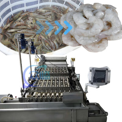 Bon prix Équipement de décapage de crevettes de grande capacité / Décapteur de crevettes / Machine de décapage de crevettes en ligne