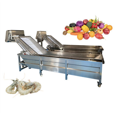Bon prix Zolim 2.2KW Machine automatique de lavage à bulles de fruits de mer Céréales de nettoyage du poisson Laveuse de fruits 1000-1500kg/h Capacité 380V Certifié ISO en ligne