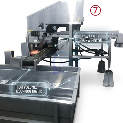 Bon prix Durable Shrimp Processing Machine Hygienic SUS304 800-1000KG 9.0KW 220V For Food Processing Factory en ligne