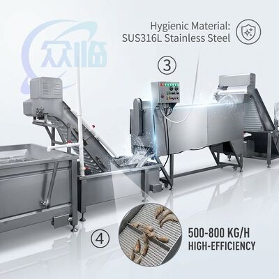 Bon prix Energy Saving Shrimp Deheading Sorting Machine SUS304 Stainless Steel 1200-1800KG 7.5KW 380V en ligne