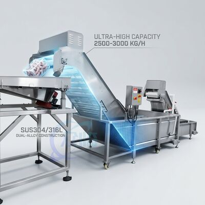 Bon prix Custom Built Prawn Processing Machine Precision SUS316 2000-2500KG 0.8KW 60Hz For Food Processing Factory en ligne