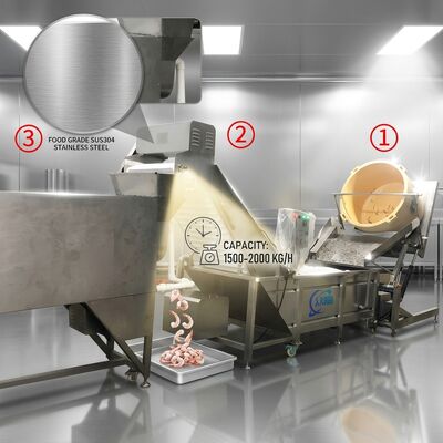 Bon prix Wear Resistant Shrimp Head Separator SUS304 Stainless Steel 500-800KG 9.0KW 440V For Commercial Kitchen en ligne